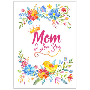 Mother's Day Card and Coloring Set